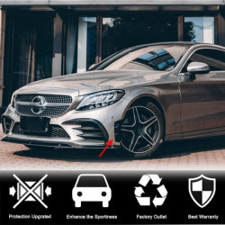 Купити Накладки на передній бампер V2 (для C43 AMG 2019-2021, Карбон) для Mercedes C-сlass W205 рр