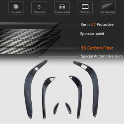 Купити Накладки на передній бампер (для C43 AMG 2015-2019, Карбон) для Mercedes C-сlass W205 рр