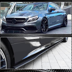 Купити Бокові пороги V2 (для C43/C63 AMG 2015-2019, Карбон) для Mercedes C-сlass W205 рр