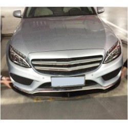 Купити Накладка на передній бампер Lip V5 (для C43 AMG 2015-2019, Карбон) для Mercedes C-сlass W205 рр
