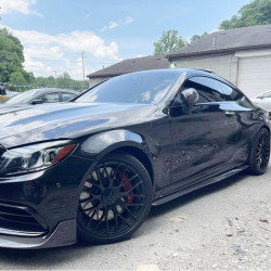 Купити Бокові пороги V4 (для C43/C63 AMG 2015-2019, Карбон) для Mercedes C-сlass W205 рр