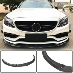 Купити Накладка на передній бампер Lip V3 (для SD C63 AMG 2015-2019, Карбон) для Mercedes C-сlass W205 рр