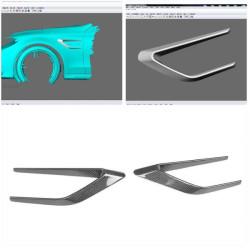 Купити Накладки на передні крила (для SD C63 AMG 2015-2019, Карбон) для Mercedes C-сlass W205 рр