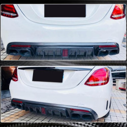 Купити Дифузор заднього бампера V1 (для SD C43/C63 AMG 2015-2019, Карбон) для Mercedes C-сlass W205 рр