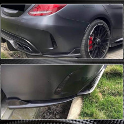 Купити Накладки на задній бампер Flap (для SD C43/C63 AMG 2015-2019, Карбон) для Mercedes C-сlass W205 рр