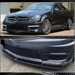 Купити Накладка на передній бампер Lip V1 (для AMG 2012-2014, Карбон) для Mercedes C-class W204 рр