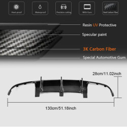 Купити Дифузор заднього бампера V1 (для AMG SD 2008-2011, Карбон) для Mercedes C-class W204 рр