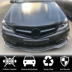 Купити Накладка на передній бампер Lip V2 (для AMG 2012-2014, Cухий карбон) для Mercedes C-class W204 рр