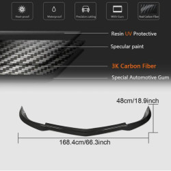 Купити Накладка на передній бампер Lip V2 (для AMG 2012-2014, Cухий карбон) для Mercedes C-class W204 рр