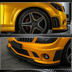 Купити Накладки на передній бампер (для C63 AMG Sedan 2008-2011, Карбон) для Mercedes C-class W204 рр