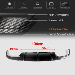 Купити Дифузор заднього бампера V3 (для AMG SD 2008-2011, Карбон) для Mercedes C-class W204 рр