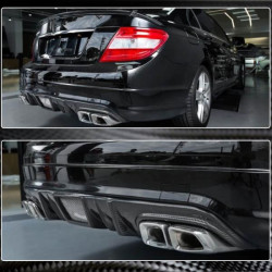 Купити Дифузор заднього бампера V4 (для AMG SD 2008-2011, Карбон) для Mercedes C-class W204 рр