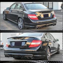 Купити Дифузор заднього бампера V4 (для AMG SD 2008-2011, Карбон) для Mercedes C-class W204 рр