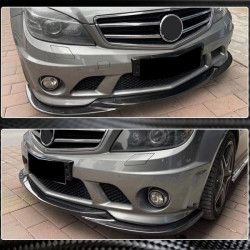 Купити Накладка на передній бампер Lip V3 (для AMG 2008-2011, Карбон) для Mercedes C-class W204 рр