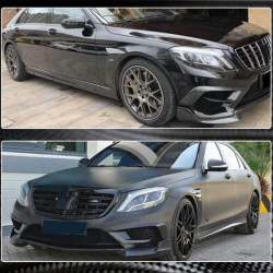 Купити Накладки на передній бампер V1 (для S63 AMG 2014-2017, Карбон) для Mercedes S-сlass W222