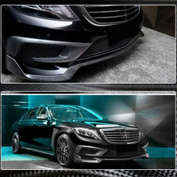 Купити Накладка на передній бампер Lip (для S63 AMG 2014-2017, Карбон) для Mercedes S-сlass W222