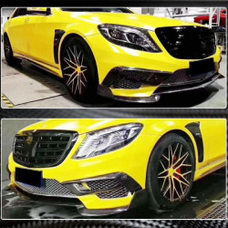 Купити Накладка на передній бампер Lip (для S63 AMG 2014-2017, Карбон) для Mercedes S-сlass W222