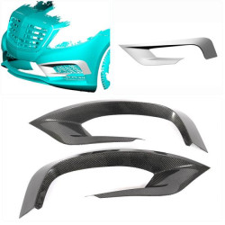 Купити Накладки на передній бампер (для AMG-Line 2014-2017, Карбон) для Mercedes S-сlass W222