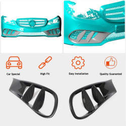 Купить Вставки в передний бампер (для AMG-Line 2013-2016, Карбон) для Mercedes E-сlass W212