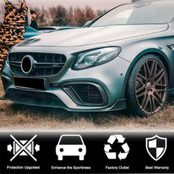Купити Накладка на передній бампер Lip V1 (для E63 AMG 2016-2019, Карбон) для Mercedes E-сlass W213 рр