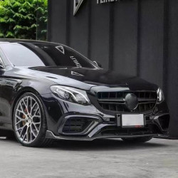 Купити Накладки на передній бампер (для E63 AMG 2016-2019, Карбон) для Mercedes E-сlass W213 рр
