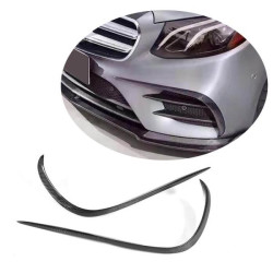 Купити Накладки на передній бампер V2 (для E43 AMG 2016-2019, Карбон) для Mercedes E-сlass W213 рр