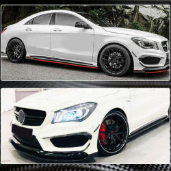 Купить Накладки на передний бампер (для CLA45 AMG SD 2013-2016, Карбон) для Mercedes CLA C117