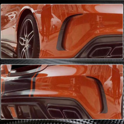 Купить Накладки на задний бампер V1 (для AMG-Line/CLA45 AMG SD, Карбон) для Mercedes CLA C117 2013-2019 гг