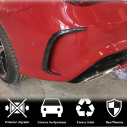 Купить Накладки на задний бампер V1 (для AMG-Line/CLA45 AMG SD, Карбон) для Mercedes CLA C117 2013-2019 гг