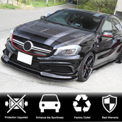 Купить Накладка на передний бампер Lip V2 (для AMG-Line/A45 AMG HB 2013-2015, Карбон) для Mercedes A-сlass W176