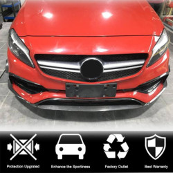 Купить Накладка на передний бампер Lip (для AMG-Line/A45 AMG HB 2016-2018, Карбон) для Mercedes A-сlass W176