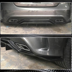 Купить Накладки на задний бампер Flap (для AMG-Line/A45 AMG HB, Карбон) для Mercedes A-сlass W176 2012-2018 гг