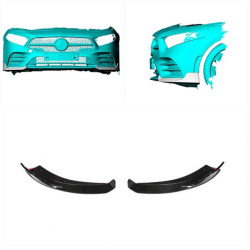 Купить Накладки на передний бампер Flap (для AMG-Line 2018-2021, Карбон) для Mercedes A-сlass W177 2018- гг