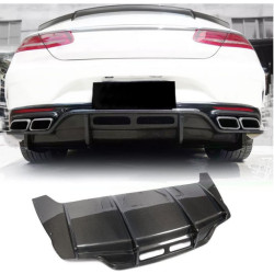 Купить Диффузор заднего бампера (для AMG-Line 2015-2018, Карбон) для Mercedes S-class C217 Coupe