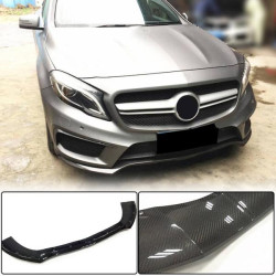 Купить Накладка на передний бампер Lip (для GLA45 AMG 2013-2016, Карбон) для Mercedes GLA X156