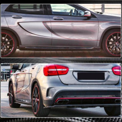 Купить Боковые пороги (для GLA45 AMG 2013-2016, Карбон) для Mercedes GLA X156