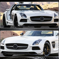 Купить Накладки на передний бампер Flap V2 (Карбон) для Mercedes SLS C197