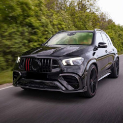 Купити Накладки на передній бампер Lip (GLE63 AMG, Карбон) для Mercedes GLE coupe C167 2019- рр