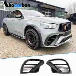 Купить Накладки на передний бампер (GLE63 AMG, Карбон) для Mercedes GLE coupe C292 2015-2019 гг