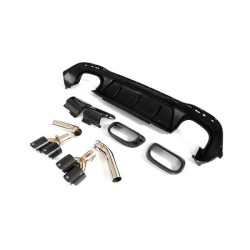 Купить Диффузор заднего бампера (для GLE63 AMG 2019-2023, Карбон) для Mercedes GLE W167