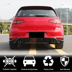 Купить Диффузор заднего бампера V2 (для Base/GTI HB 2012-2017, Карбон) для Volkswagen Golf 7/E-Golf