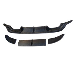 Купить Диффузор заднего бампера (для R-Line HB 2012-2017, Карбон) для Volkswagen Golf 7/E-Golf