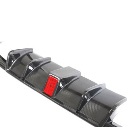 Купить Диффузор заднего бампера (для R-Line HB 2017-2020, Карбон) для Volkswagen Golf 7/E-Golf