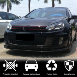 Купить Накладка на передний бампер Lip V2 (для GTI HB 2010-2013, Карбон) для Volkswagen Golf 6