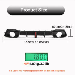 Купить Диффузор заднего бампера (для GTI HB, Карбон) для Volkswagen Golf 8