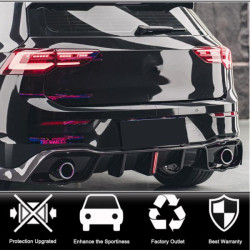 Купить Диффузор заднего бампера (для GTI HB, Карбон) для Volkswagen Golf 8