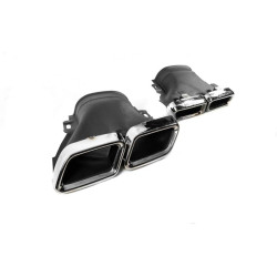 Купить Задний диффузор с насадками Silver (для AMG/AMG-Line, Дизайн E63 2016-2020) для Mercedes E-сlass W213