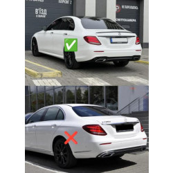 Купити Задній дифузор з насадками Silver (для AMG/AMG-Line Дизайн E63 2020-2024) для Mercedes E-сlass W213 рр