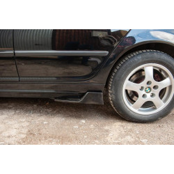 Купити Універсальні Flap накладки на бокові пороги тип-D (2 шт, чорний глянець, ABS-пластик)