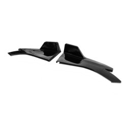 Купити Універсальні Flap накладки на бокові пороги тип-D (2 шт, чорний глянець, ABS-пластик)